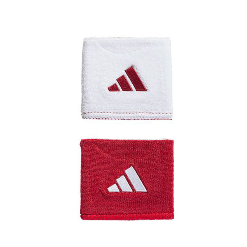 adidas Interval Small Reversible 2.0 Wristbands (Red/White)