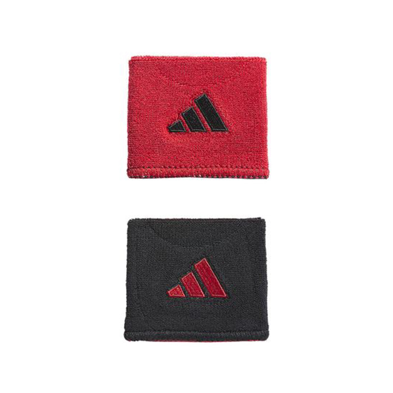 adidas Interval Small Reversible 2.0 Wristbands (Red/Black)