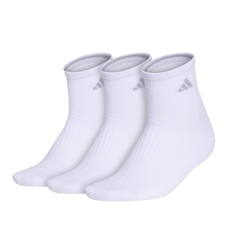 adidas Women's Cushioned 3.0 Quarter 3-Pack (White/Grey)