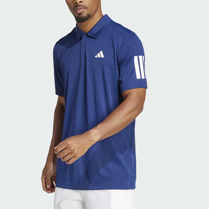 adidas Club 3 Stripes Polo (M) (Dark Blue)