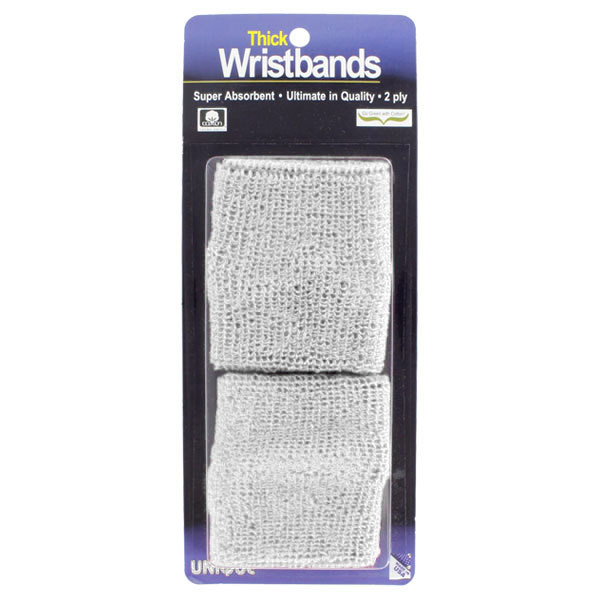 Tourna Super Thick Wristbands (2x) (White)