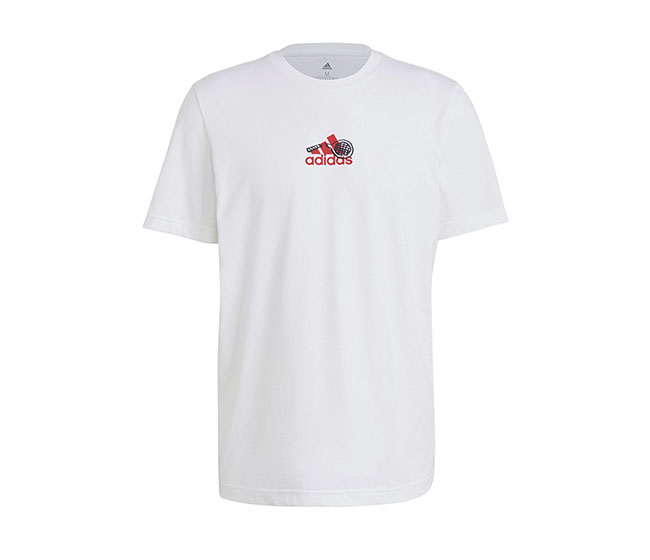 adidas Tennis Graphic Logo Tee (M) (White)