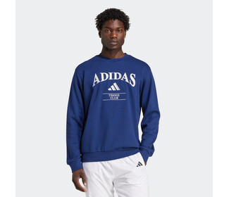 adidas Heritage Tennis Graphic Long Sleeve Crew (M) (Dark Blue)