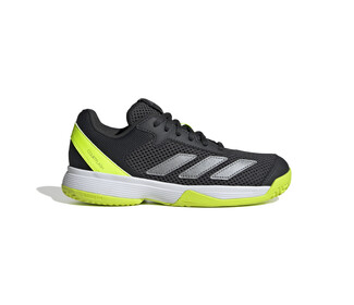 adidas Courtflash k Kids' (Carbon/Lucid Lemon)